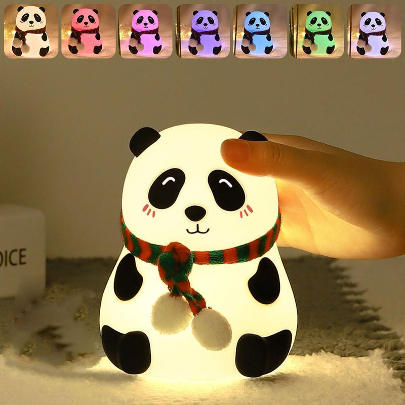Umaaf Rechargeable Silicone Panda Night Light for Kids | 7-Color LED Changing Lamp |Adorable Room Decor & Gift for Toddlers, Teens, &...