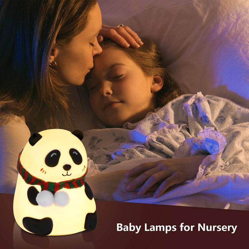 Umaaf Rechargeable Silicone Panda Night Light for Kids | 7-Color LED Changing Lamp |Adorable Room Decor & Gift for Toddlers, Teens, &...