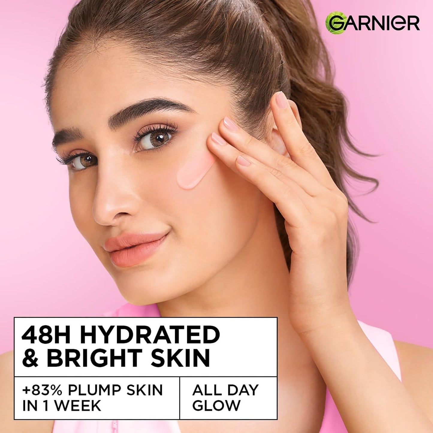 Garnier Fresh & Plump Niacinamide Sorbet Moisturizer Cream, 4.5% Niacinamide + Peptide + BHA + Vitamin C, 9x Lighter Sorbet Cream, For Hydrated and Plump Skin, Suitable for Oily to Normal & Combination Skin, 45g