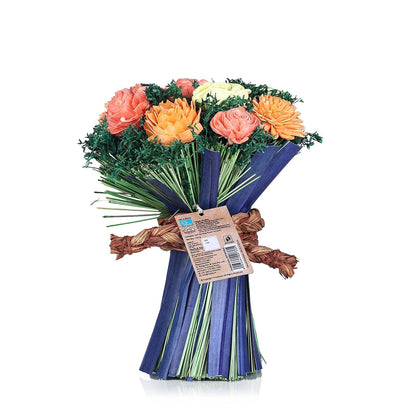 IRIS Home Fragrances Artificial Flowers self Standing Yellow Flower Boquet- Unscented- 250g for Birthday/Anniversary/Welcome/House Warming/Wedding Gift or Home (Multicolour)